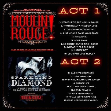 moulin rouge songs list